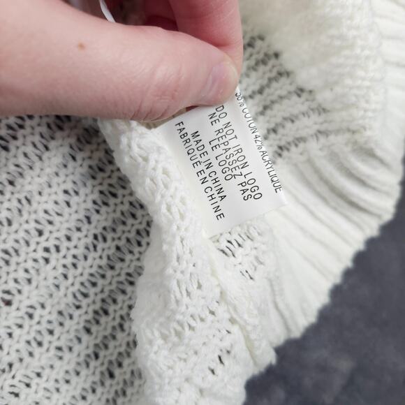 Bench Urban Wear Womens Bat Wing Loose Knit Cardigan White Size Small - Picture 7 of 11